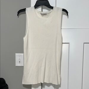 Abercrombie & Fitch Cream Ribbed Tank Top